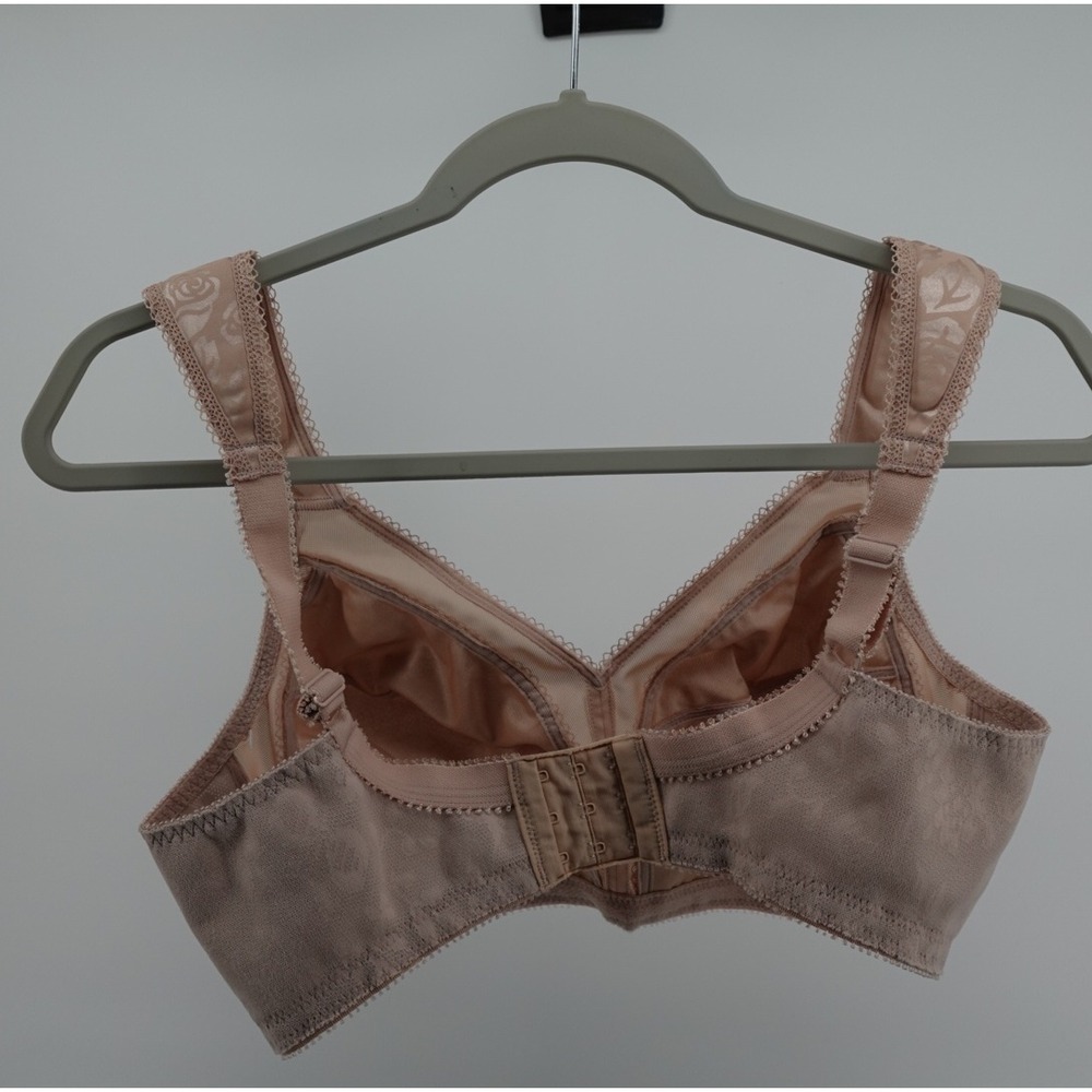 Playtex 18 Hour Ultimate Shoulder Comfort Bra 4693 Tan Floral Jacquard 38C - Picture 3 of 6
